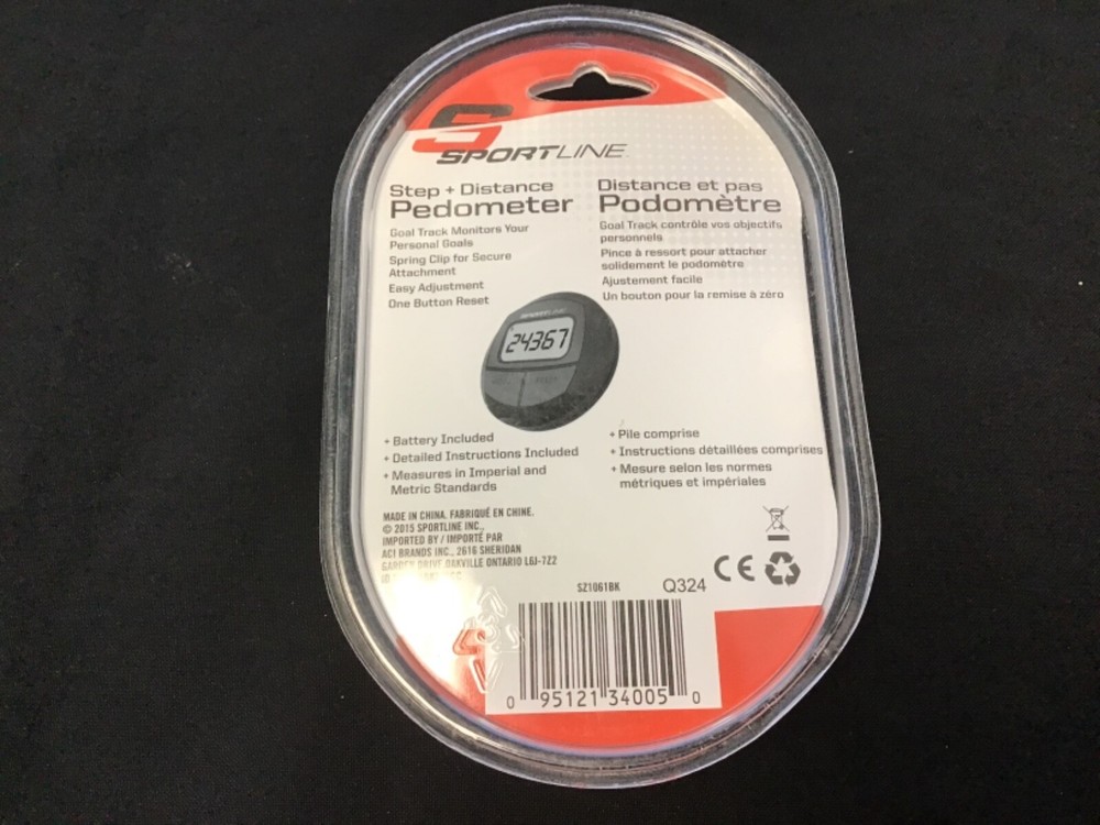 Sportline step & distance pedometer new pkg