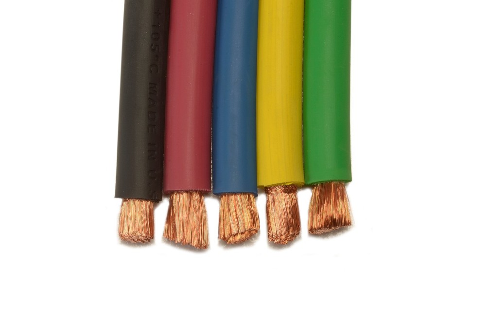 100' 2/0 AWG Copper Welding Cable EPDM Jacket Green 600V
