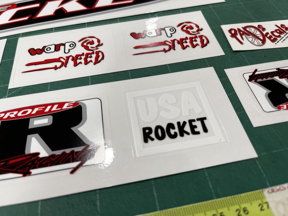 Profile rocket sticker decals