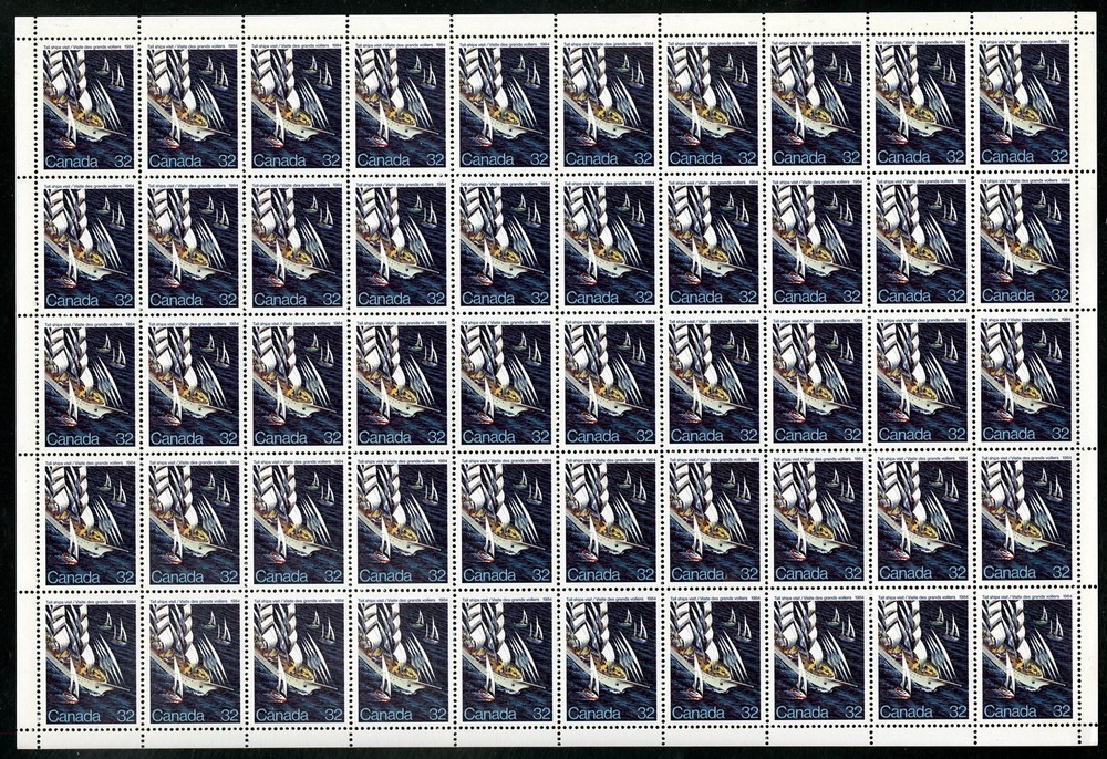 CANADA SHEET - Scott 1012 - NH - 32¢ Tall Ships (.005)