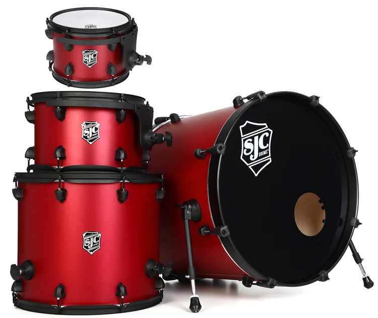 SJC Custom Drums Pathfinder Series 4-piece (Dual Rack Tom) Shell Pack -
