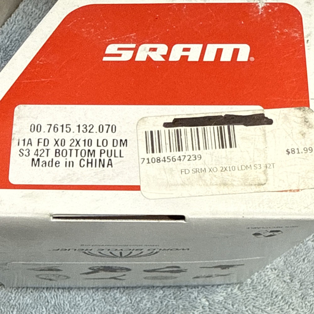 SRAM Front Derailleur X0 2x10 Low Direct Mount S3 42T Bottom Pull [ftl]