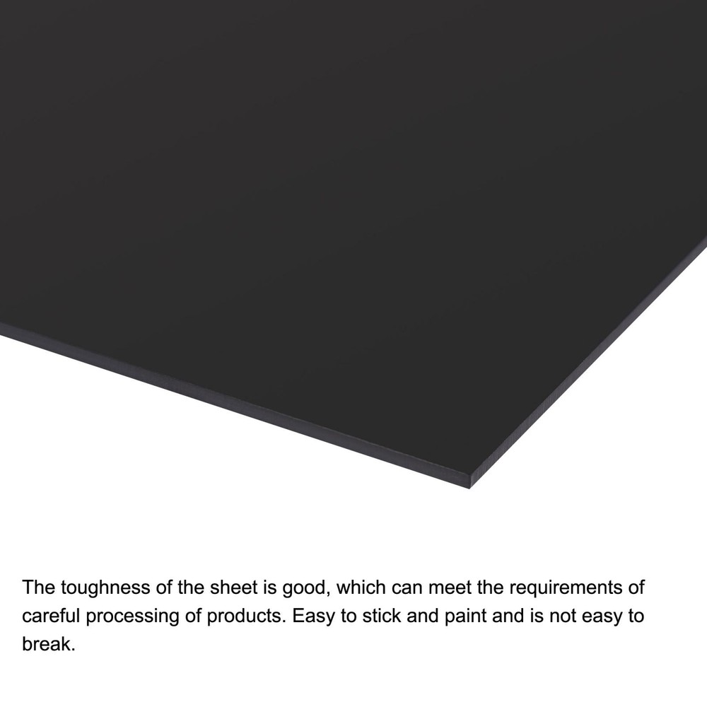Black ABS Plastic Sheet 12x12x0.06 Inch, Panel