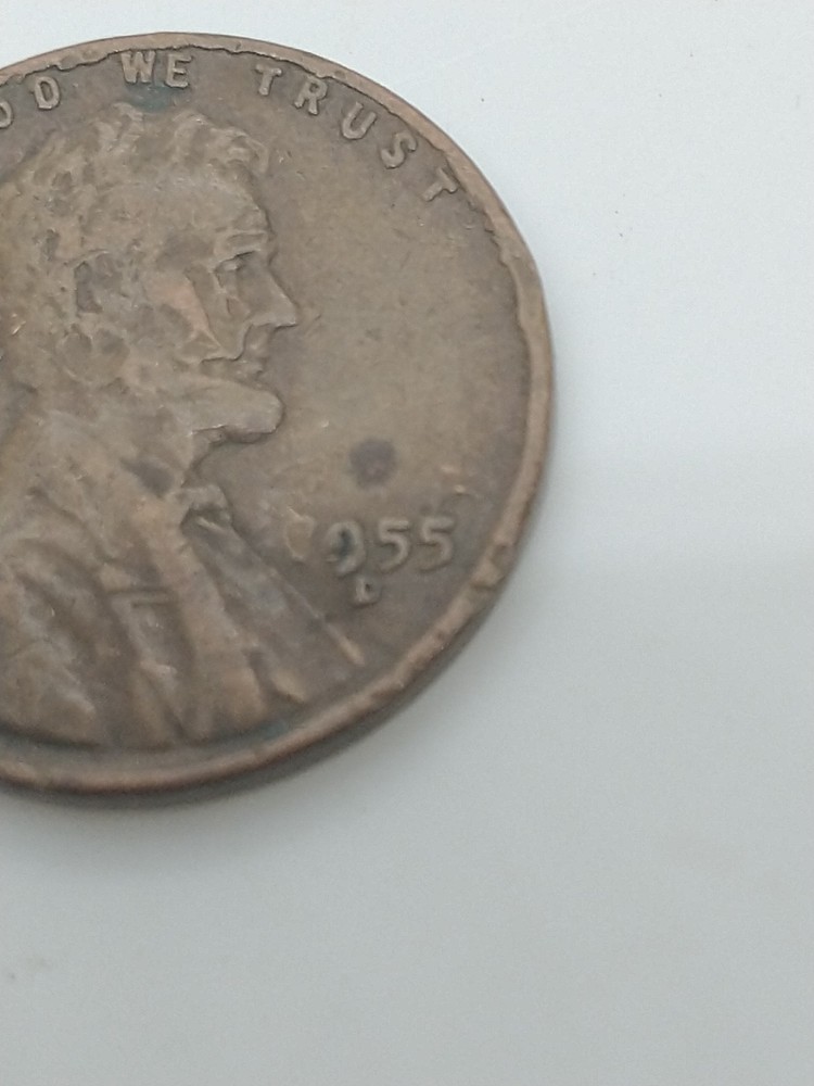 1955 D Lincoln Wheat Penny,Grease Errors?