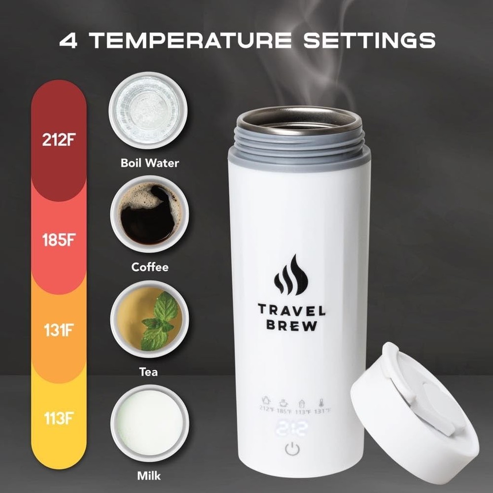 Portable Travel Kettle With Tea Infuser Mini Electric Kettle With 4 Temperature