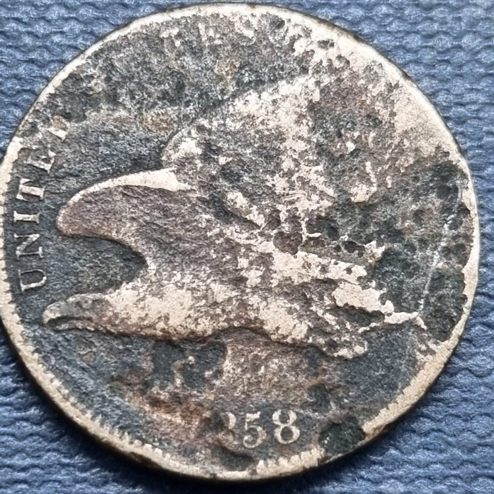1858 Flying Eagle Cent 1c Better Grade Details #101122