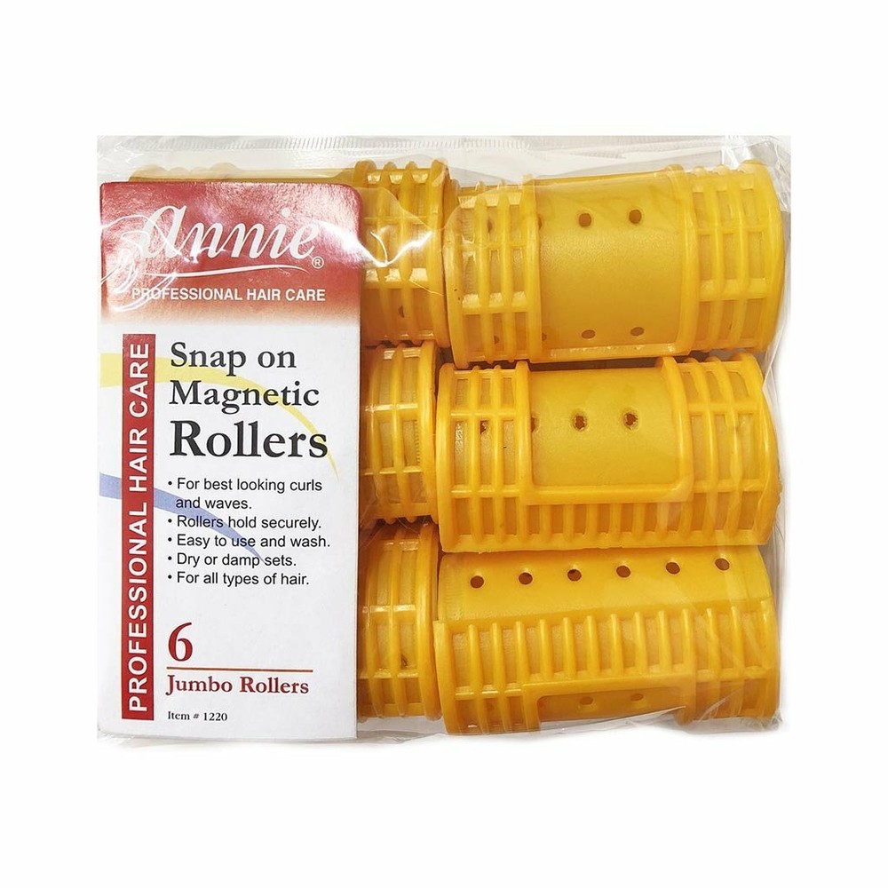 Annie #1220 Snap On Magnetic Rollers JUMBO (6CT)