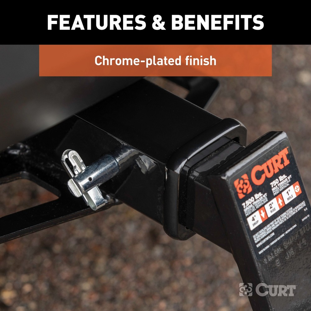 5/8" Swivel Hitch Pin (2" Receiver, Chrome, Packaged)