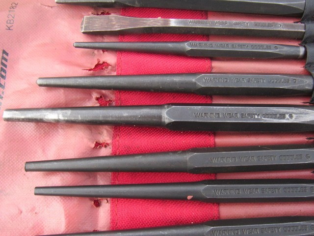 SNAP ON PPCBK715 15 PIECE DRIFT / PIN PUNCH & CHISEL SET W BAG
