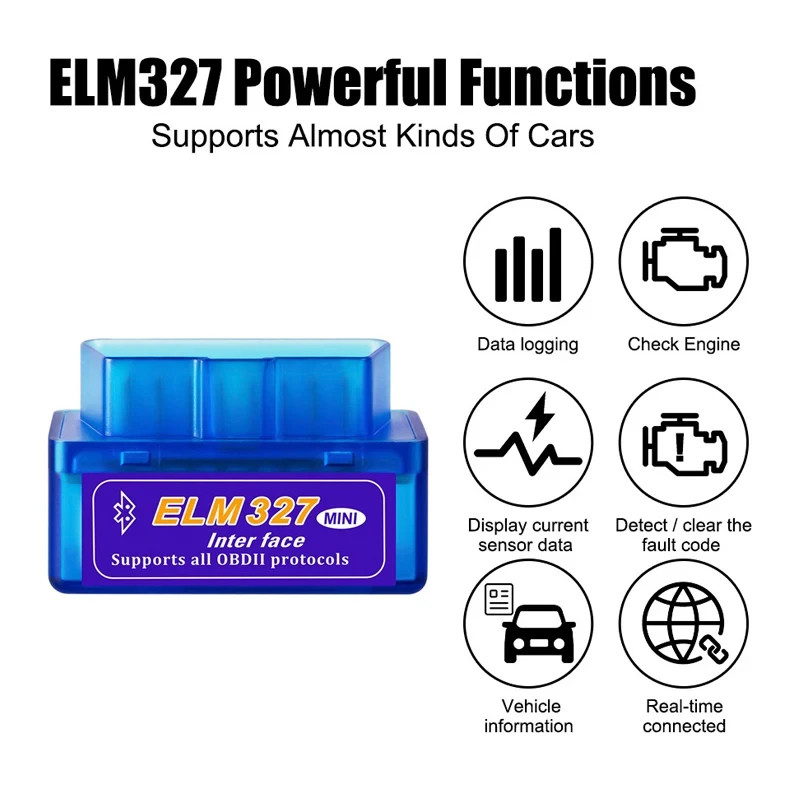 ELM327 V1.5 Bluetooth OBD2 Scanner Car Diagnostic Tool Check Engine Code Reader
