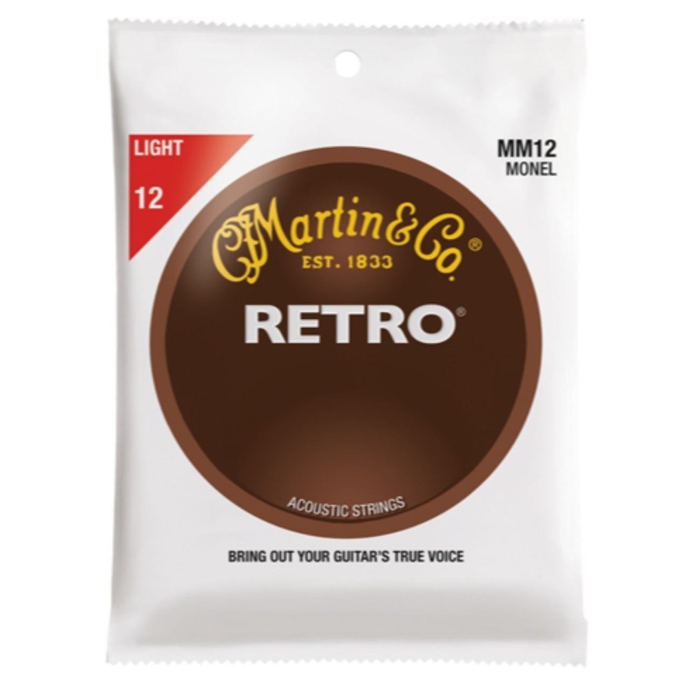 Martin MM12 Retro Monel Acoustic Guitar Strings, Light