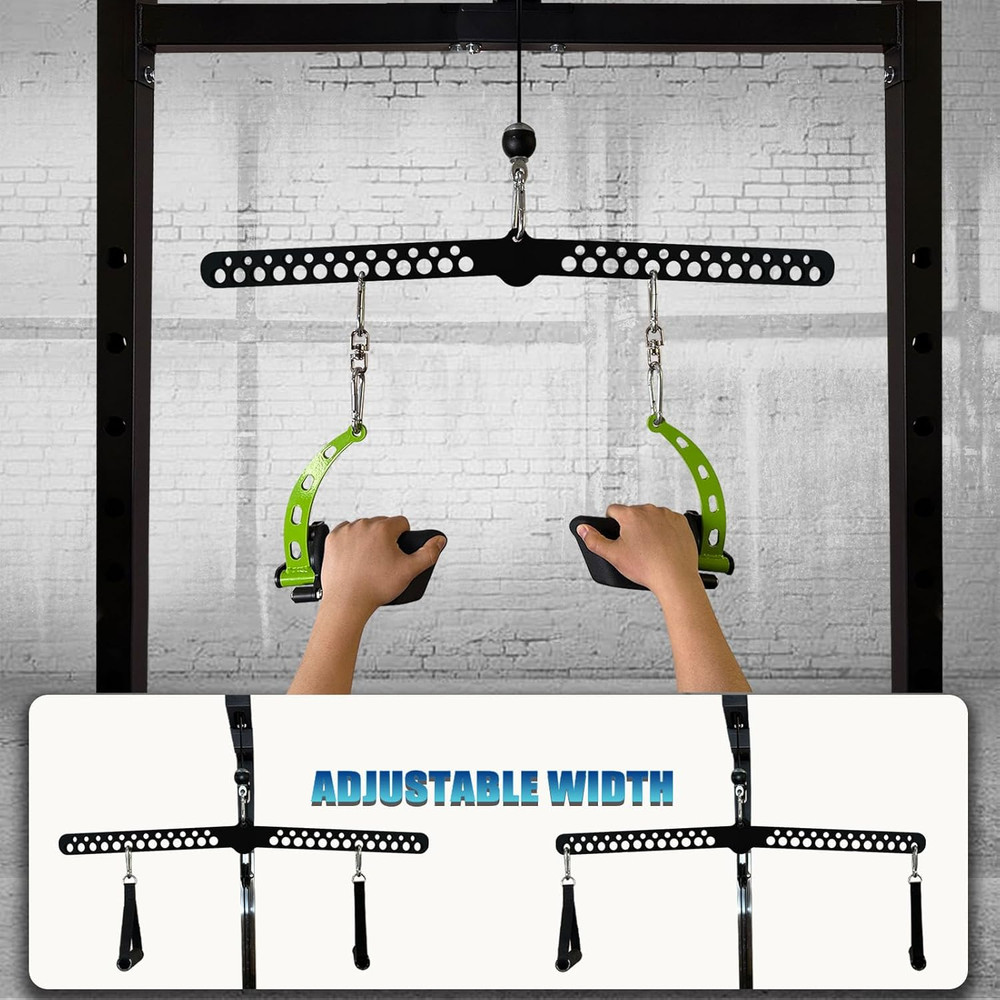 Multi-Grip LAT Pull down Bar for Home Gym Fitness, Spreader Plate LAT Pulldow...