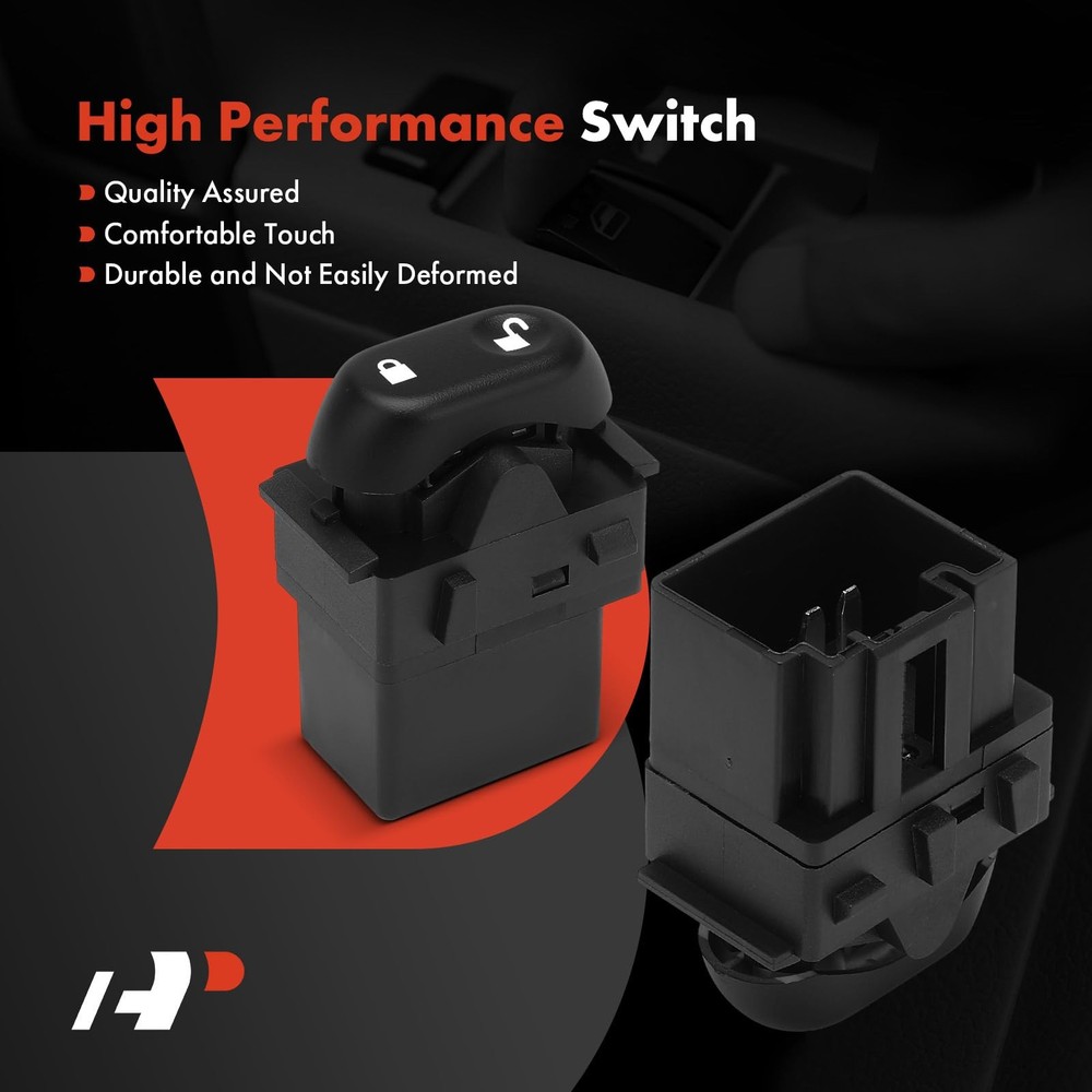 A-Premium Front Left Driver Side Power Door Lock Switch Compatible with Black