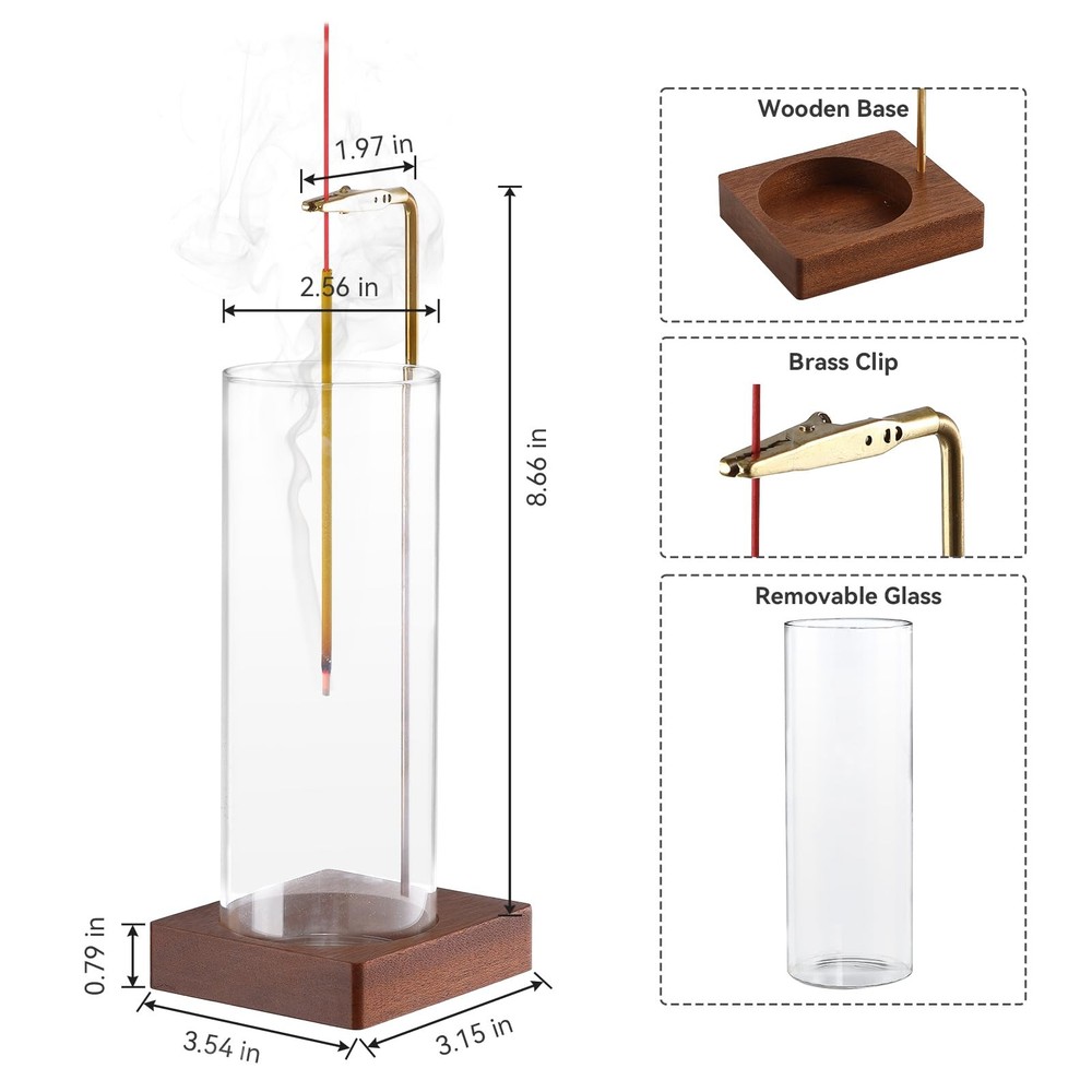 1 Pack Incense Holder for Sticks, Insence-Stick Upside Down Brown, Brown