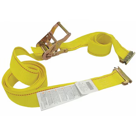 Tie Down Strap, E-Track, Yellow,  55Et58