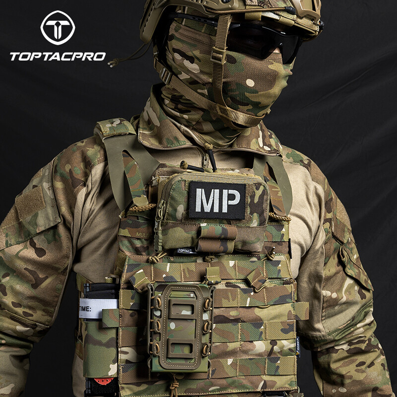 TOPTACPRO Tactical MOLLE Pouch Accessory Pouch Chest Storage Admin Panel Sundry