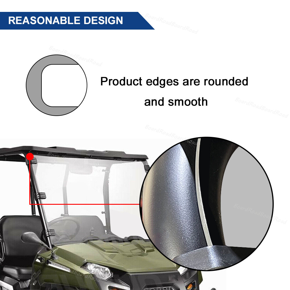 Clear Front Full Windshield Windscreen Fit for 2010-2014 Polaris Ranger 400