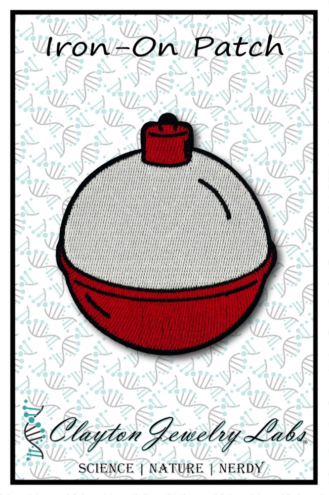Fishing Bobber Embroidered Iron-on Patch