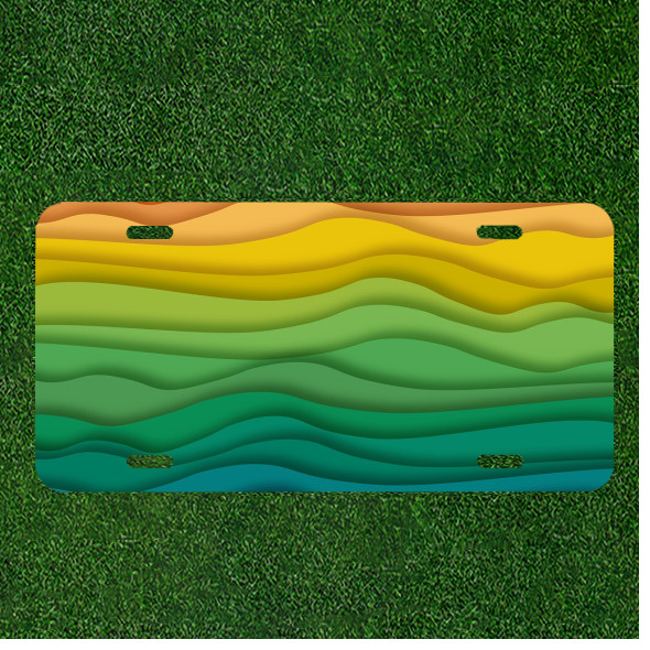Custom Personalized Auto Tag With Cool Wacky Creative Pattern Design