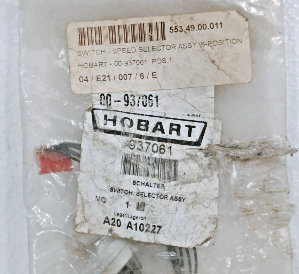 Hobart 00-937061 Speed Selector Switch Assembly