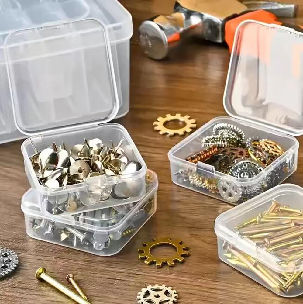 YYGMSS 30 Pcs Bead Storage Box Mini with Lids Plastic clear