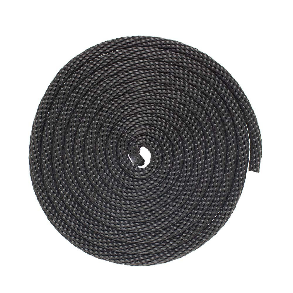 Solid Braid Nylon Rope  1/8 Inch x 10 Feet  Black