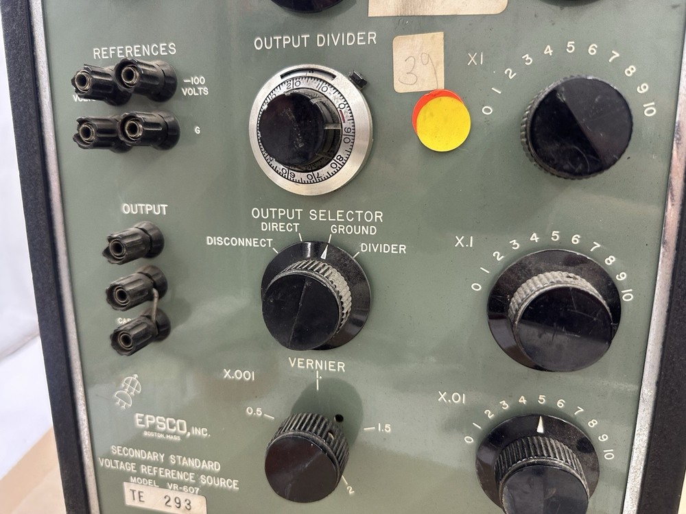 Epsco Secondary Standard Voltage Reference Source Model VR-607 Untested*