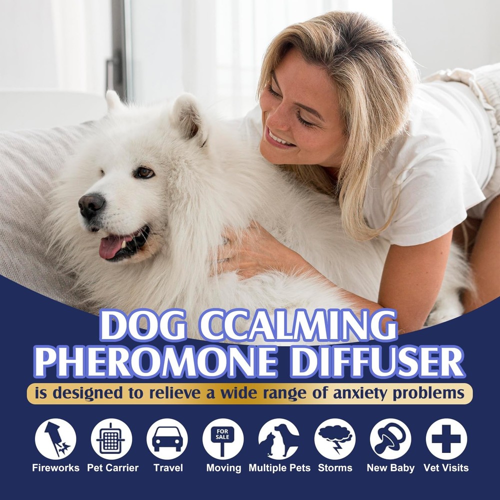 Dog Calming Pheromones Diffuser, 6 in 1 Kit Appeasing Pheromone Diffuser to C...