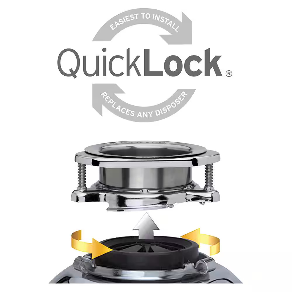 Quick Lock Mount in Chrome for Garbage Disposal