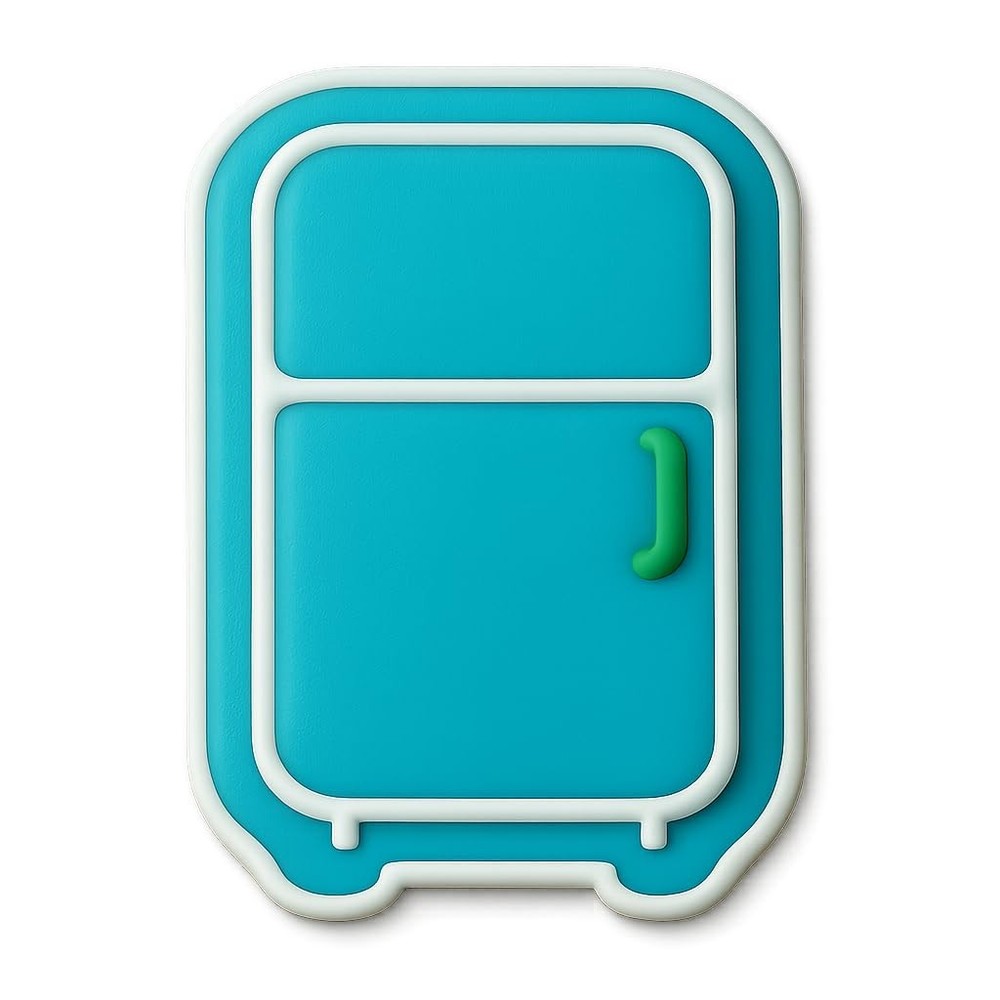 Sleek Refrigerator Cookie Cutter & Stamp - 2.6x4