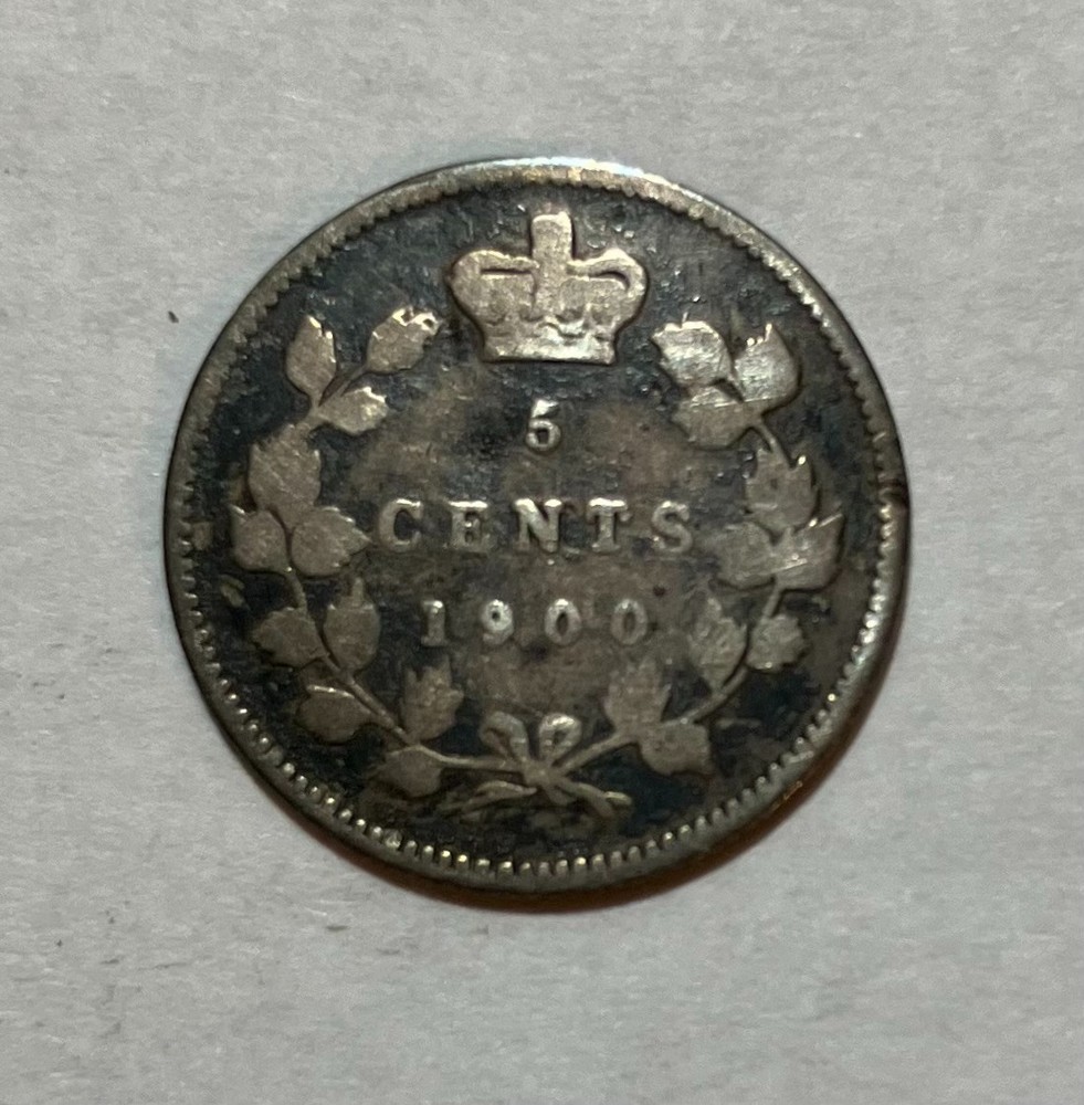 1900 Canada Silver 5 Cents - Oval 0
