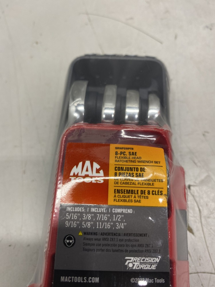 Mac Tools SRWF86PT Flexible Head Ratcheting Wrench Set