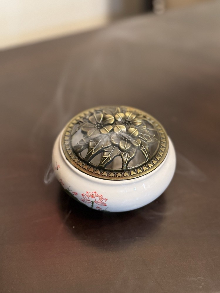 Incense Stick Holder Ceramic 1 Ct White