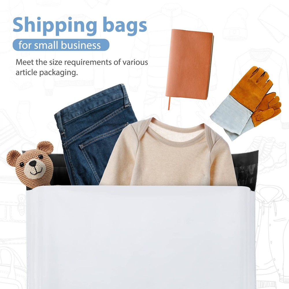 Metronic White Poly Mailers 14.5x19 100 Pack, Large 100PC,