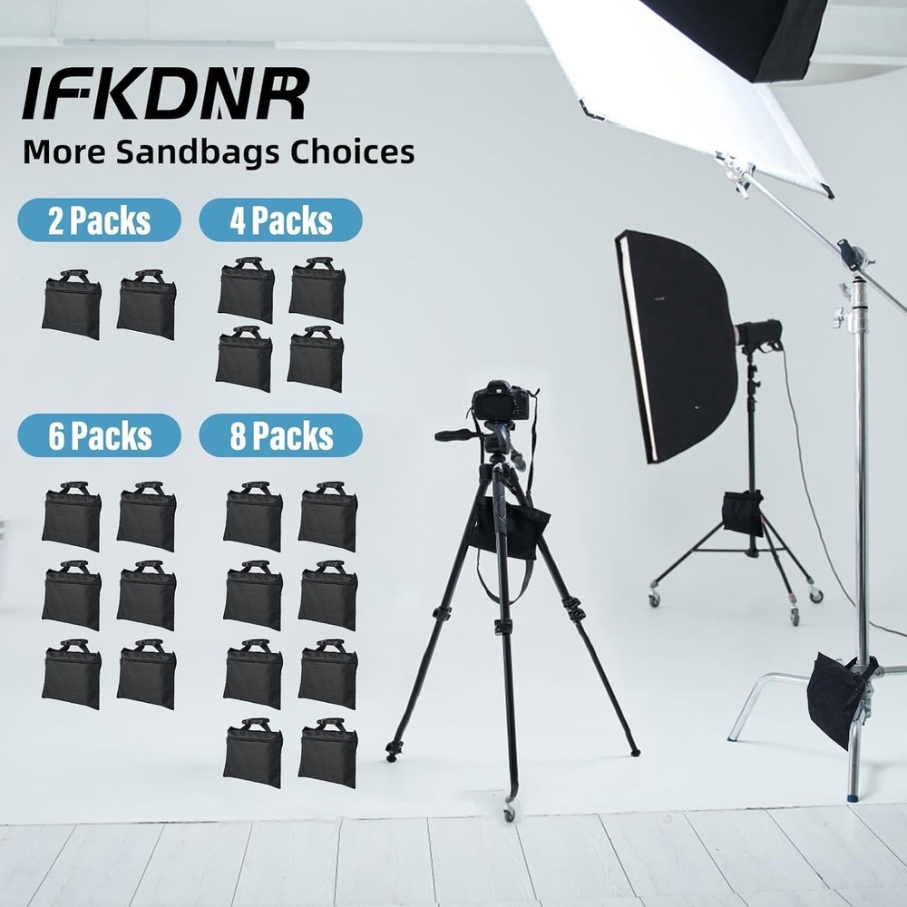 Versatile Heavy Duty Sand Bags for Stabilization - 2 Pack with Easy Use Features