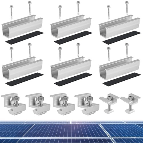 Solar Panel Mounting Brackets Pcs Aluminum Solar Panel Bracket Kit with 6