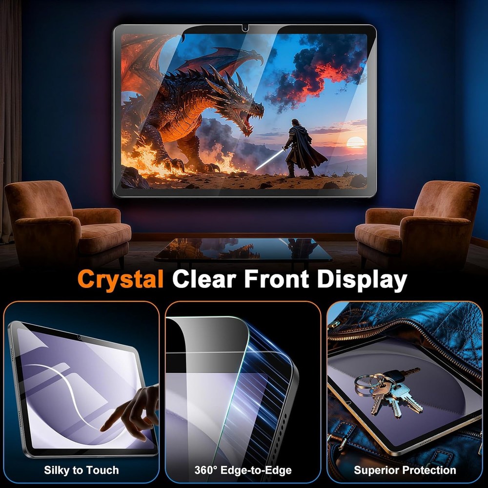 Ultra Thin Anti-Fingerprint Screen Protector 2 Pack for Samsung Galaxy Tab A9 Pl