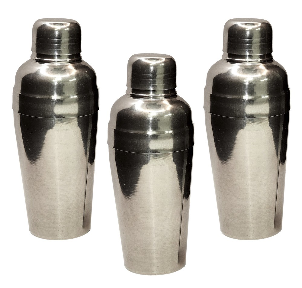 Home Brew Ohio Barware Stainless Steel Cocktail Shaker 300ml (SET OF 3)