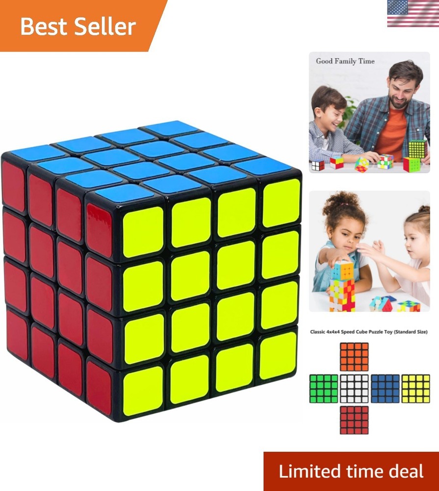 4x4x4 Puzzle Cube Black