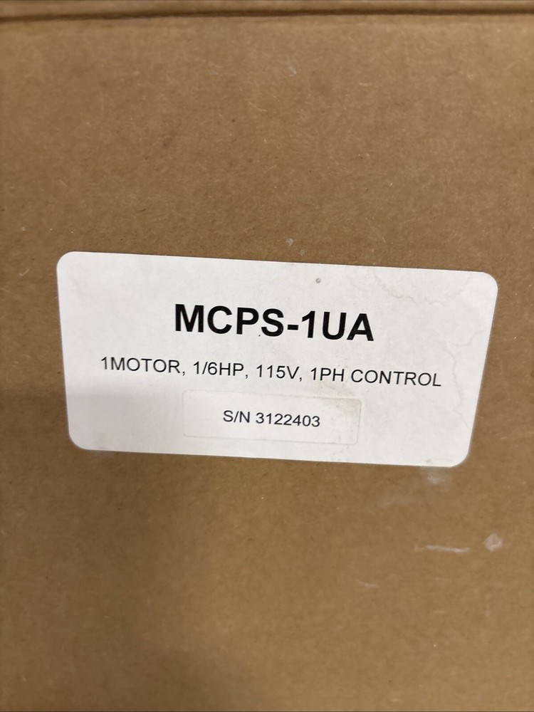 **NEW** Mars MCPS-1UA 1/6HP Single Motor Control Panel 115V