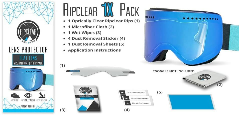 Ripclear Flat Lens Protector Medium x1 Pack