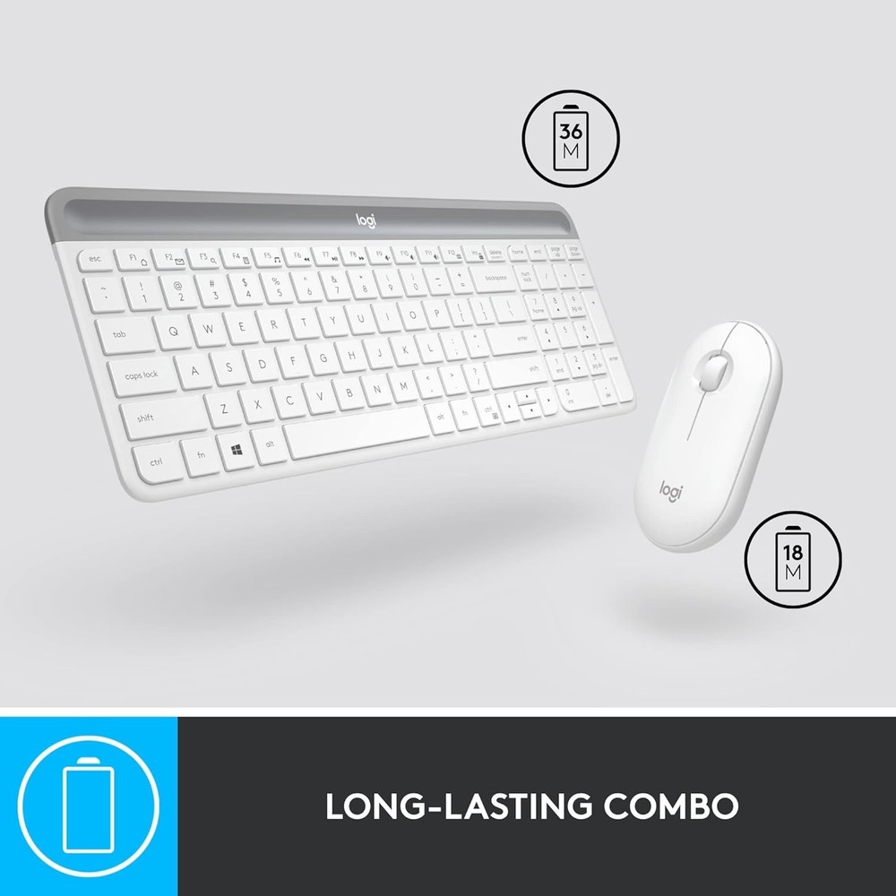MK470 Slim Wireless Keyboard and Mouse Combo - Modern Compact Layout, Ultra Q...