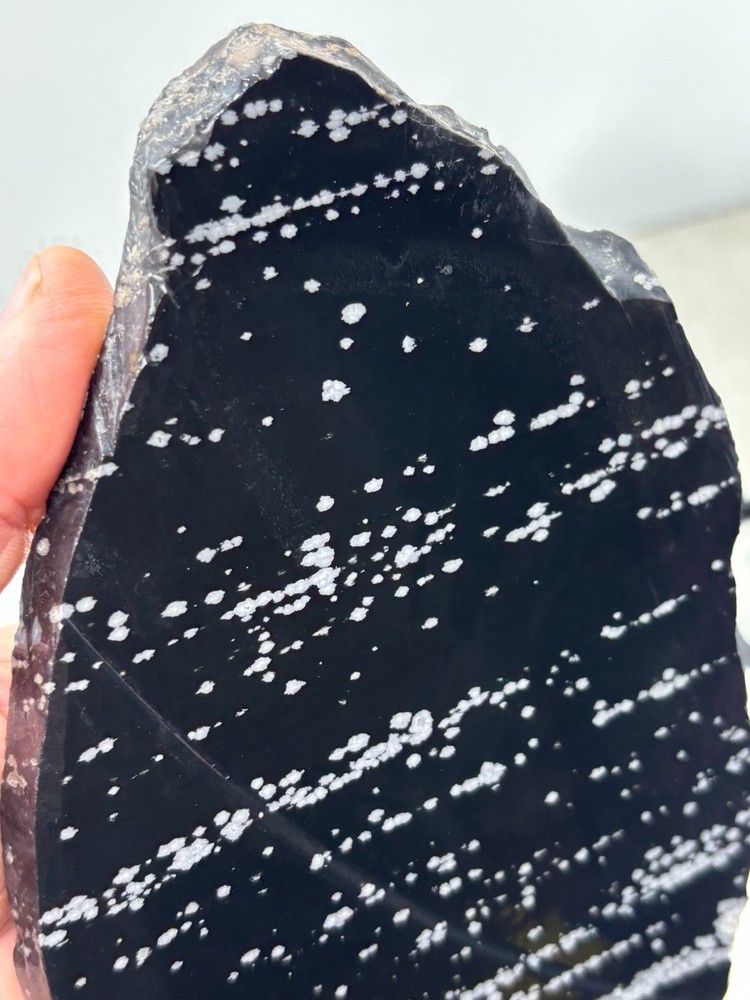 Large Snowflake Obsidian Slab Lapidary Cabbing Knapping Combo ship avail