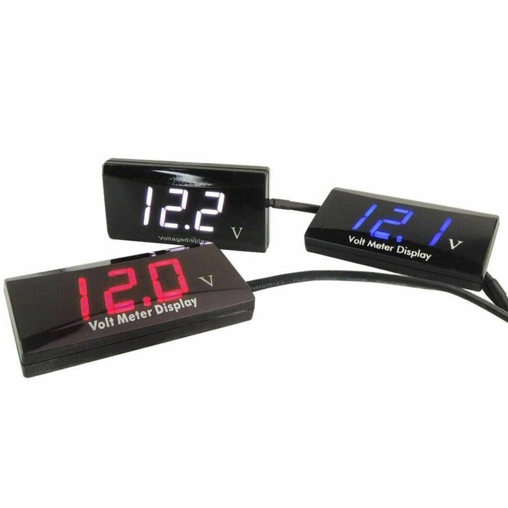 12V Digital LED Display Voltmeter Voltage Gauge Panel Meter Car Motorcycle