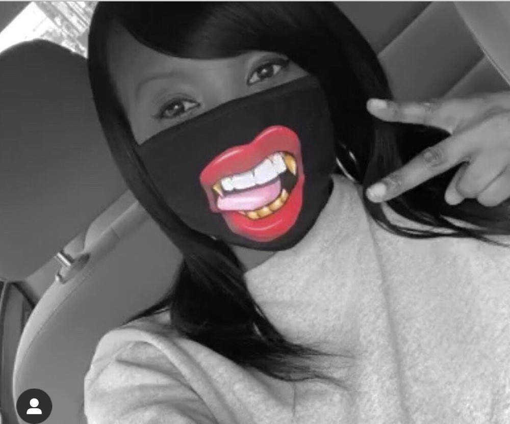 Girly Grill Red Face Mask