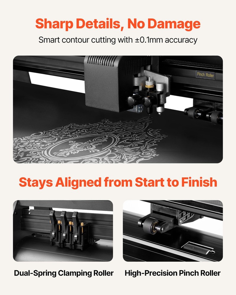 HOT/ Vinyl Cutter Machine,28 inch Max Feed Width,Dual Blades,Adjustable Force a