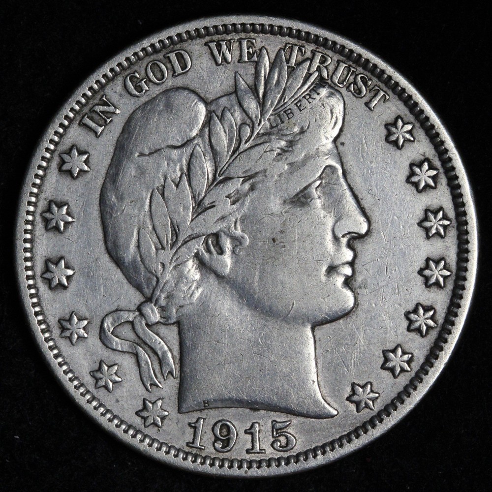 1915-D Barber Silver Half Dollar XF E327 VSCCM