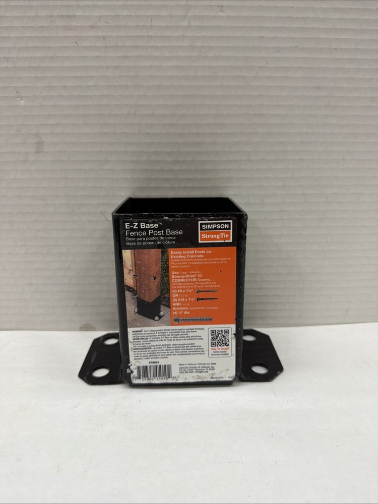 Simpson Strong-Tie FPBB44 E-Z Base Black Powder-Coat Post 4 x 4"