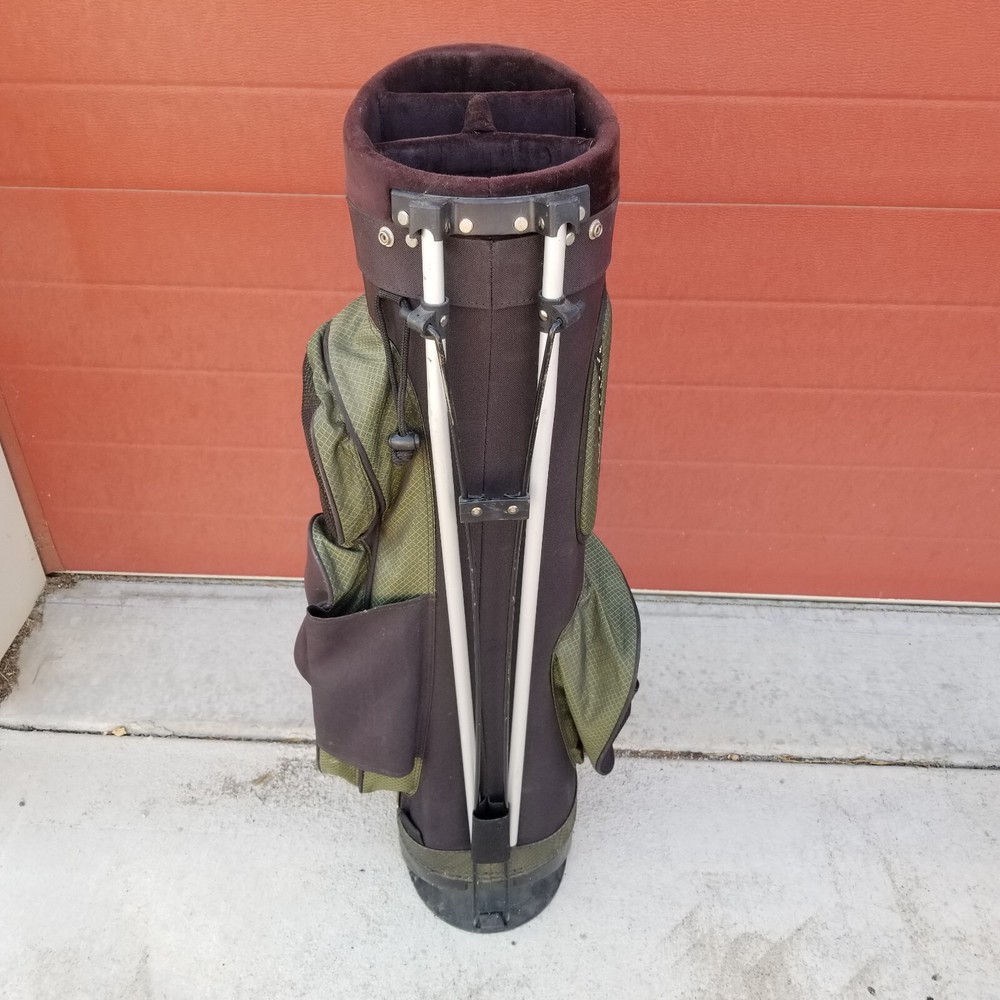 Orbit Lightweight Golf Stand Bag Green Black 4-Way divider