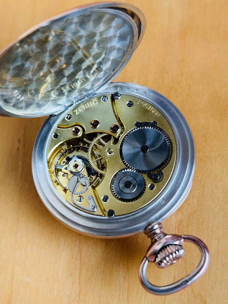 2T805 Zenith silver pocket watch